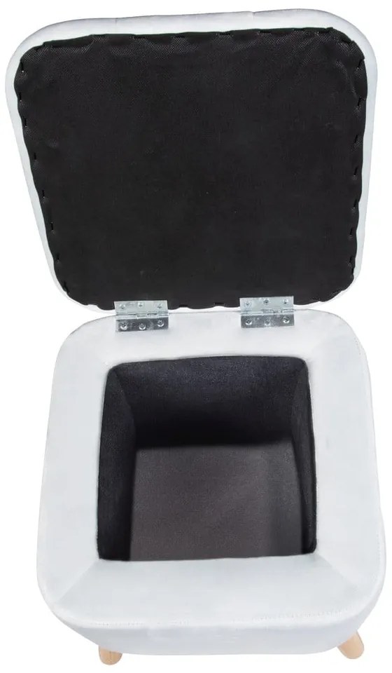 Svetlosivý zamatový taburet - Wenko