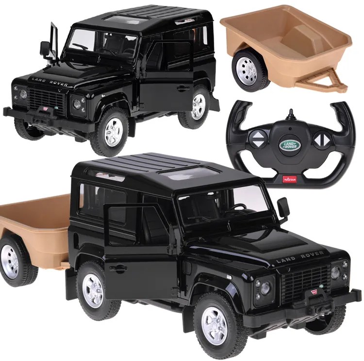 Auto na diaľkové ovládanie Rastar Land Rover Defender 1:14 so svetlami RC0712 Farba: čierna