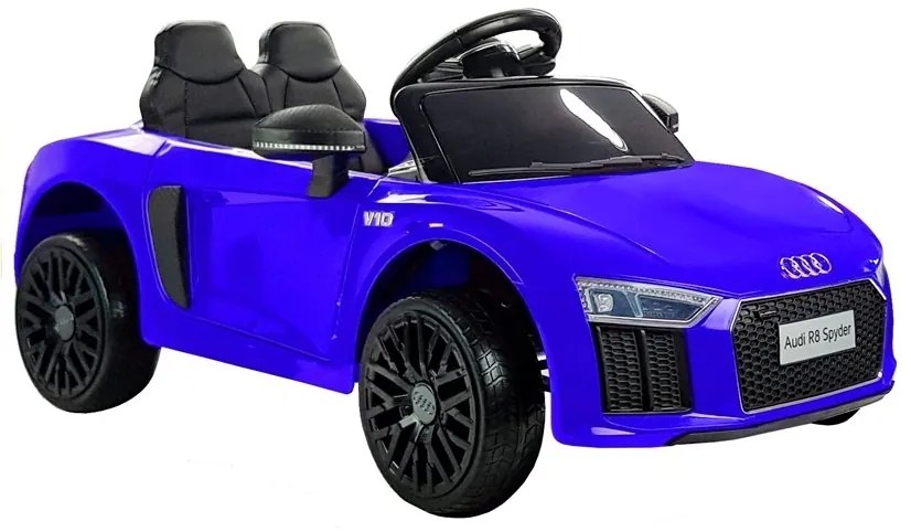 LEAN CARS ELEKTRICKÉ AUTÍČKO AUDI R8 SPYDER - NELAKOVANÉ - MODRÉ - 2x45W - 2x6V4,5Ah - 2021