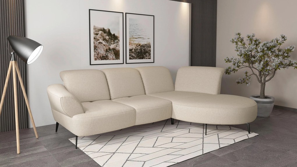 XXXLutz ROHOVÁ SEDAČKA, textil, krémová Sit & More - Sedačky - 000144013253