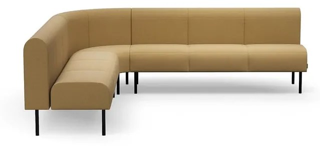 Pohovka VARIETY, 90° vnútorný oblúk, látka Pod CS, žltá