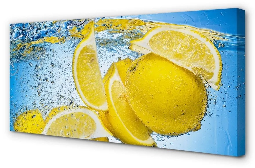 Obraz canvas Lemon vo vode 125x50 cm