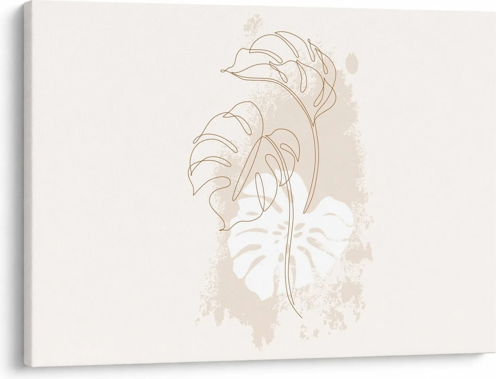 Obraz - Line art monstera N⁰1 (70x50 cm)