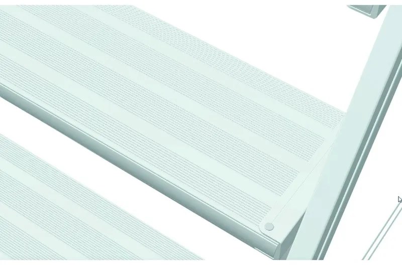 Zarges Hliníkový pojazdný rebrík s plošinou, 4 priečky, výška plošiny 0,96 m