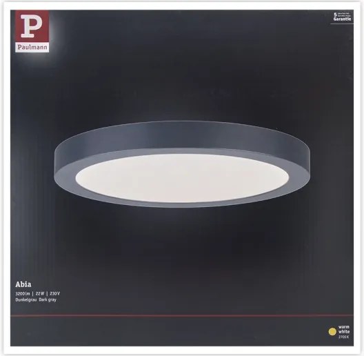 Paulmann 70988 - LED/22W Stropné svietidlo ABIA 230V antracit