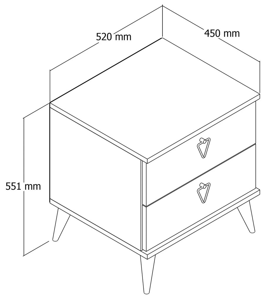 Nočný stolík Versala (orech). Akcia -19%. Vlastná spoľahlivá doprava až k Vám domov. 1063053
