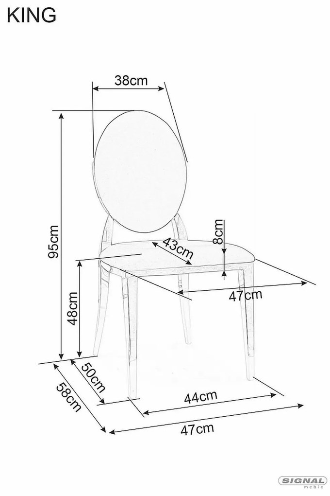 Jídelní židle King černá
