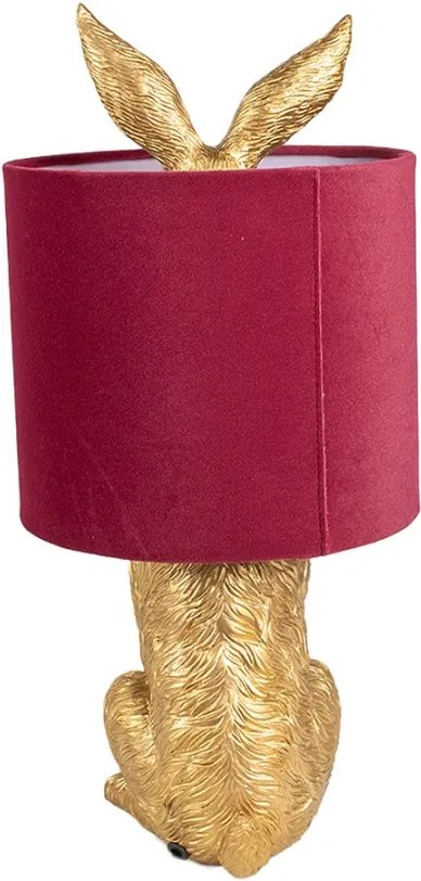 Gold & Red RABBIT Easter lampička