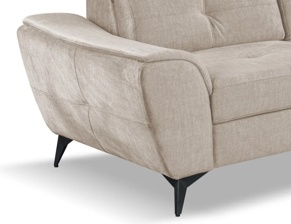 Rohová sedacia súprava Sergio, béžová látka, pravý roh