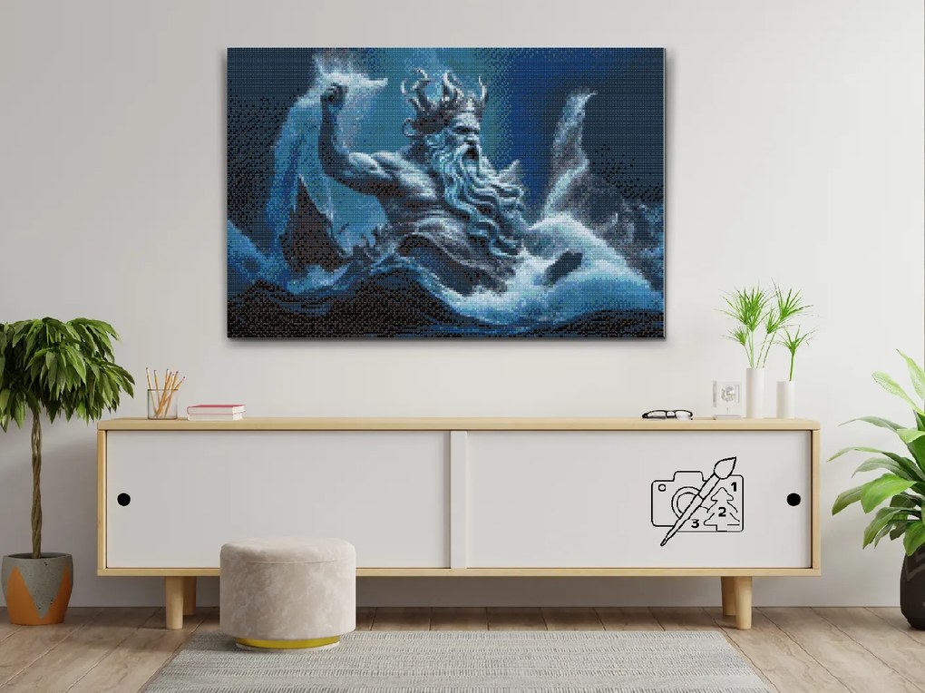 Gario Diamantové maľovanie Poseidón 3 Rozmery: 40 x 60 cm, Rámovanie: Iba zrolované plátno, Diamanty: Štvorcové