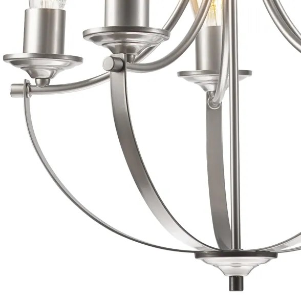 Luster na reťazi GINA 5xE27/60W/230V chróm