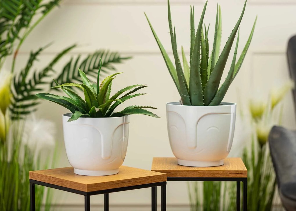 Květináč ZOE 16 cm bílý