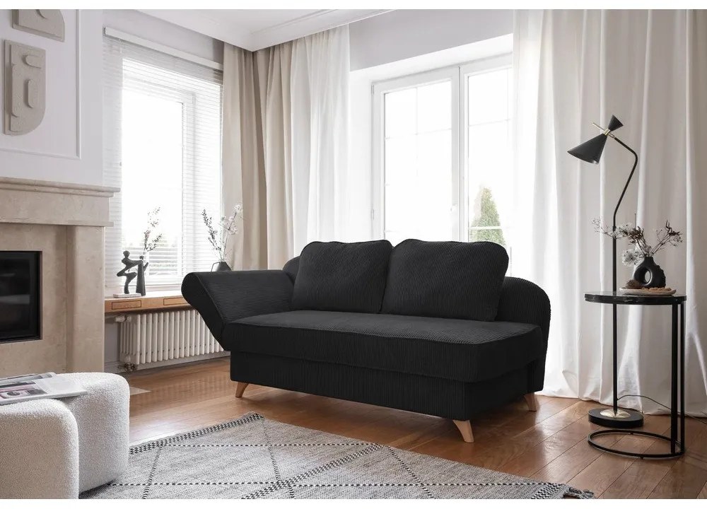 Antracitová menčestrová leňoška (ľavý roh) Chic Charlotte – Miuform