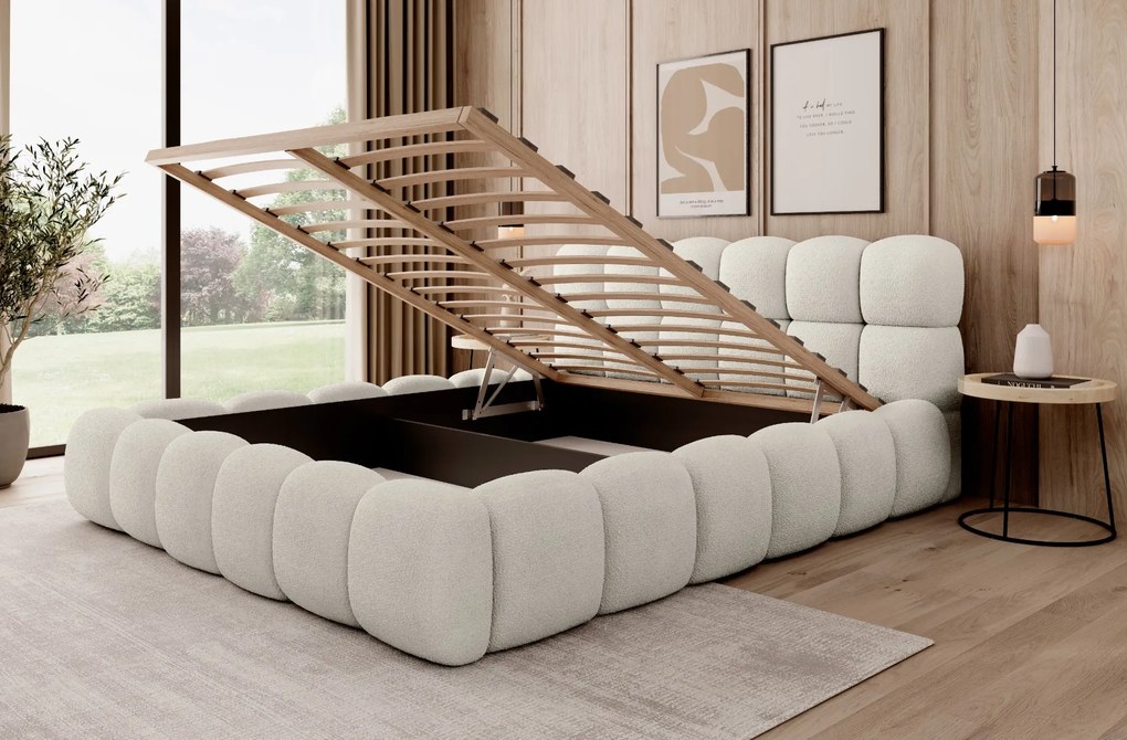 ČALÚNENÁ POSTEĽ ASHLEY 140x200 QUELLE 03 BÉŽOVÁ