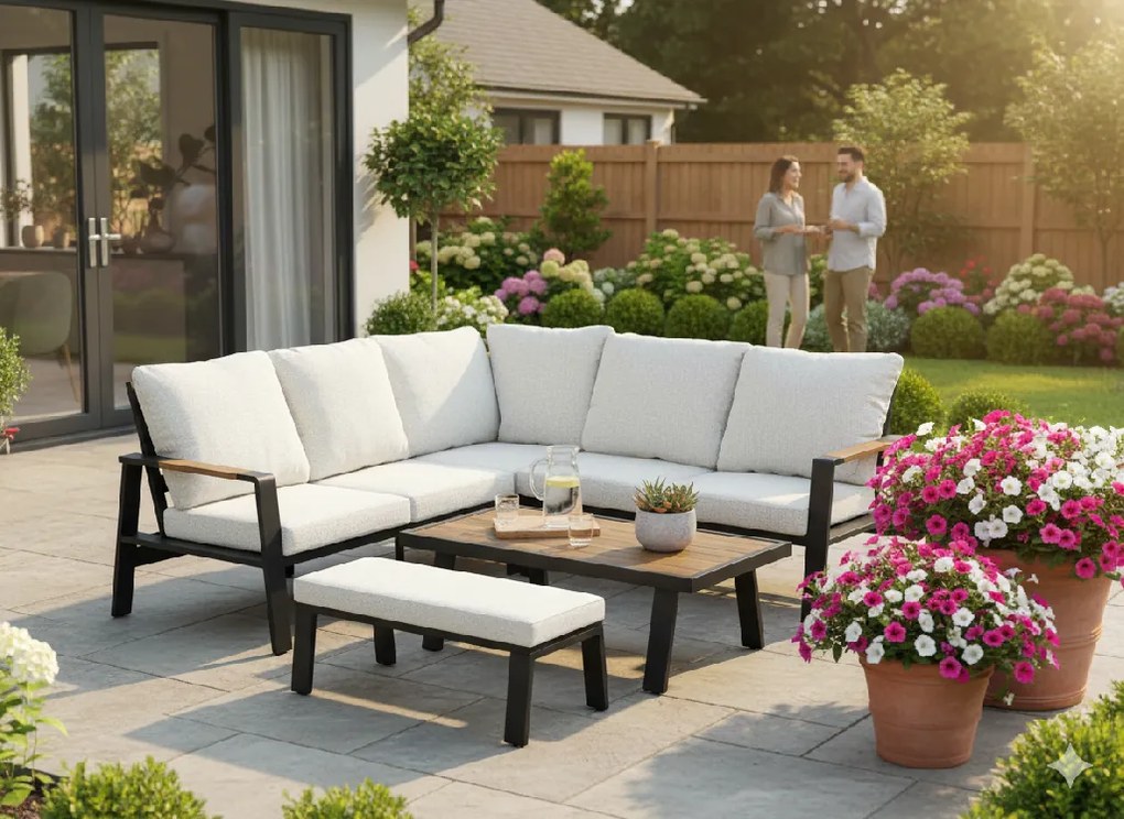 CH Rohová súprava hliníkového nábytku Prishtina