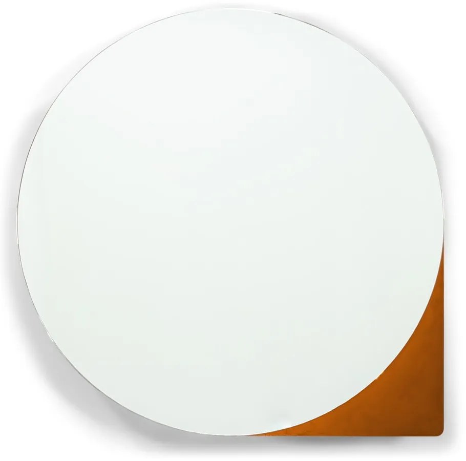 Kovová závesná/so zrkadlom kúpeľňová skrinka v terakotovej farbe 55x55 cm Sonnet – Spinder Design