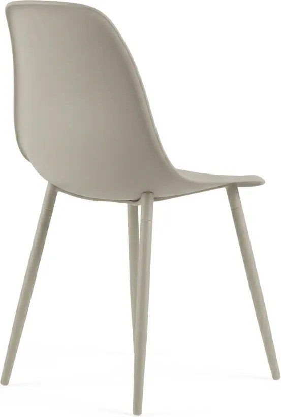 Jedálenská stolička OSAKA plastová, šedohnedá