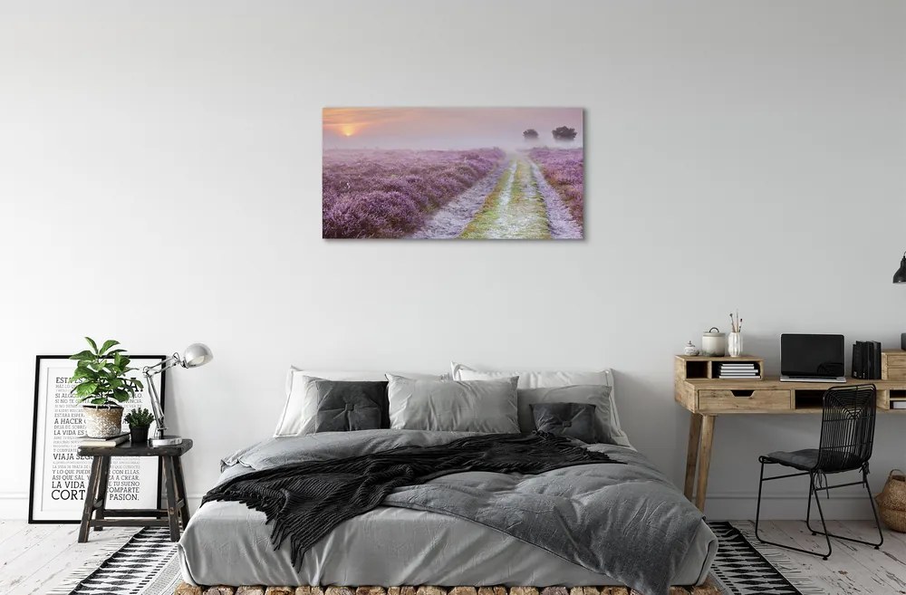 Obraz canvas poľné vresy 125x50 cm