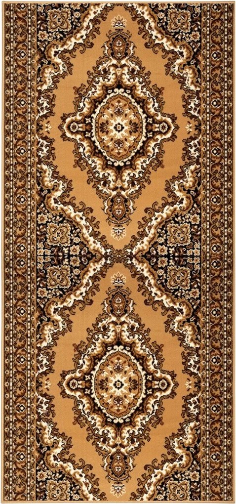 Alfa Carpets, Behúň na mieru TEHERAN T-102 beige, šíre 120 cm, béžová, chodba / predsieň