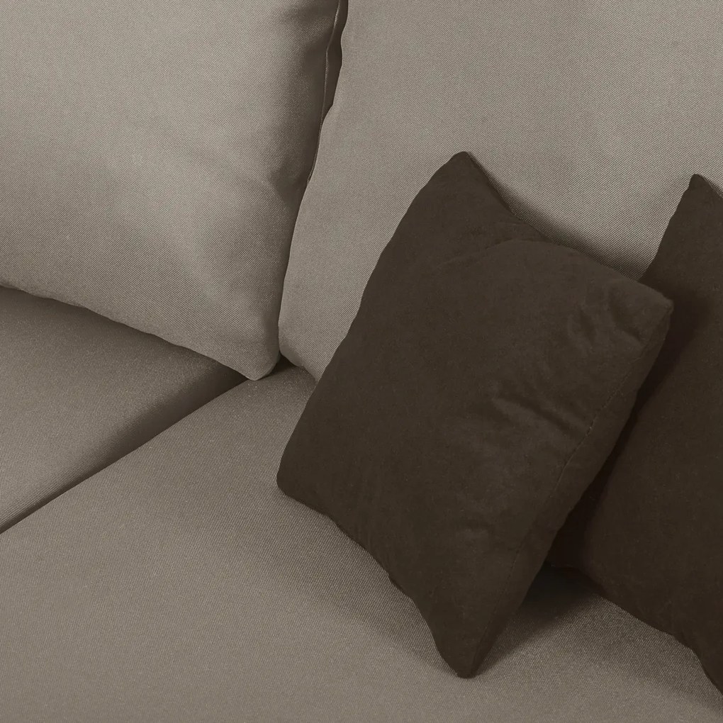 Rozkládací rohová sedací souprava TOMI Hnědá