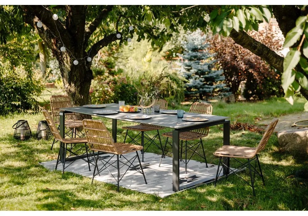 Sivý záhradný stôl Bonami Selection Strong, 100 x 100 cm