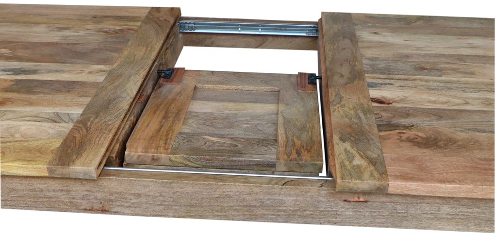 furniture-nabytek.cz - Rozkládací kuchyňský stůl z dřeva mango 140/180x90
