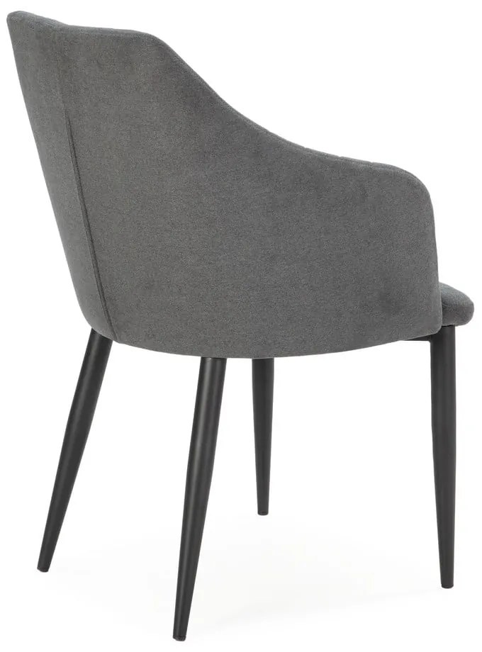 Tmavosivé čalúnené jedálenské kreslá v súprave 2 ks Nadi – Marckeric