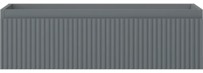 Mexen Rivel, kúpeľňová skrinka 80 cm, 1 zásuvka, drážkovaná, grafitová matná, 91A20-08023-1-BF66
