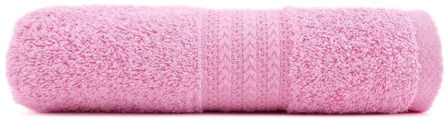Ružový uterák z čistej bavlny Sunny, 70 × 140 cm
