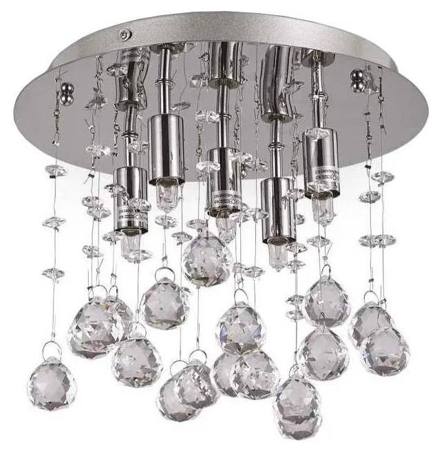 Ideal Lux-LED Kr. stropné svietidlo MOONLIGHT 5xG9/3W/230V pr. 26 cm lesklý chróm