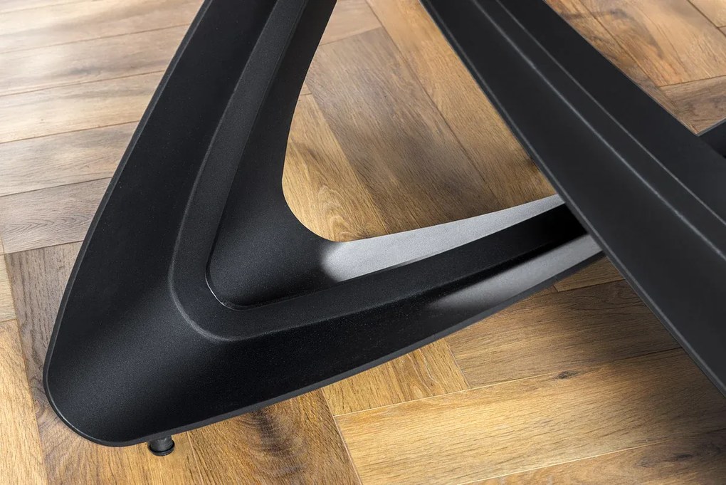 Jedálenský stôl TOMTOC 180-220-260 cm – keramický mramorový vzhľad biely