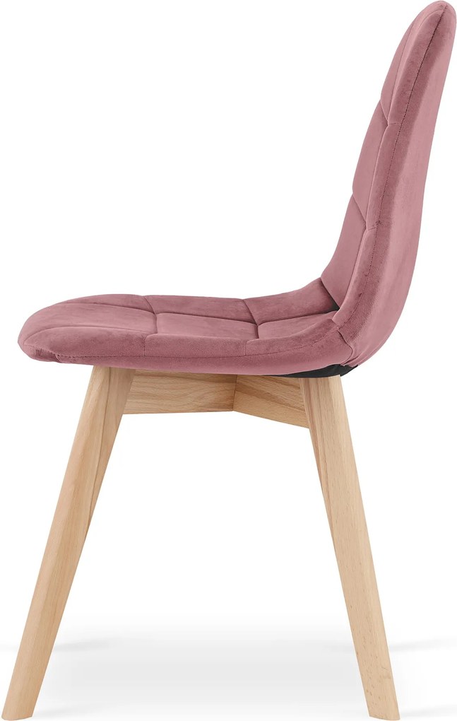 AKCIA Tmavoružová zamatová jedálenská stolička BORA II. akosť