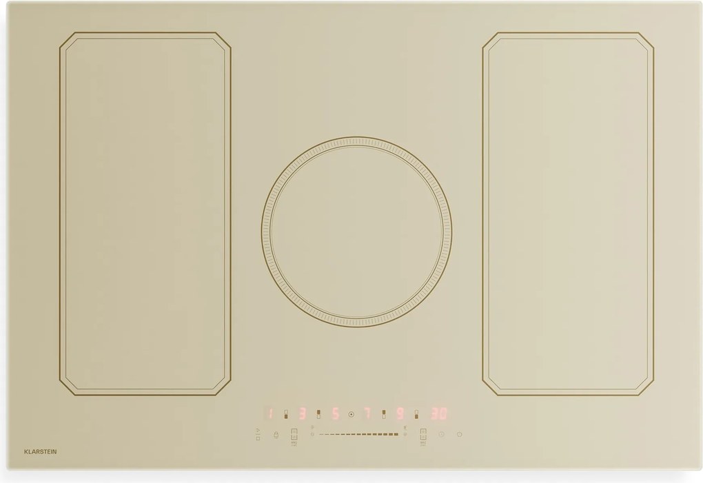 Klarstein Victoria indukčná varná doska | 5 varných zón | retro dizajn | 11500 W | 77 cm