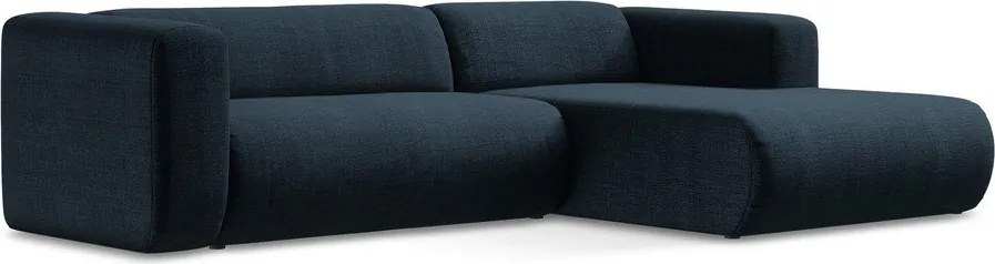 Modrá rohová pohovka (pravý roh/s leňoškou) Ekahi – Makamii