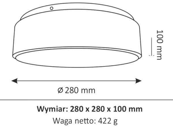 LED Kúpeľňové stropné svietidlo RENE LED/15W/230V IP44 čierna