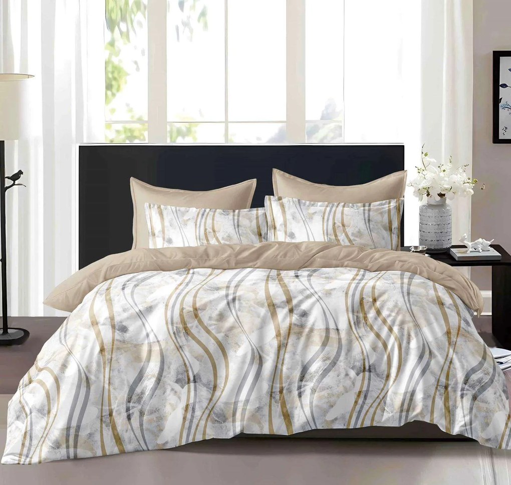 Bavlnené obliečky VILARIS béžové Rozmer obliečky: 70 x 90 cm | 140 x 200 cm