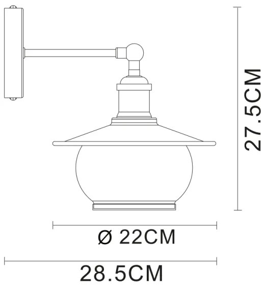 GLOBO 69030W - Nástenné svietidlo NEVIS 1xE27/60W