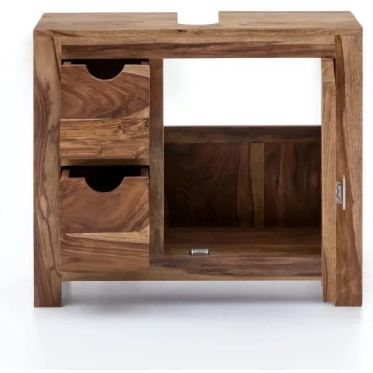 furniture-nabytek.cz - Masívny kúpeľňový set Lagos, 5-dielny, lakovaný palisander, hnedý