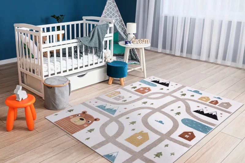Dětský kusový koberec Fun Polar cream-160x220