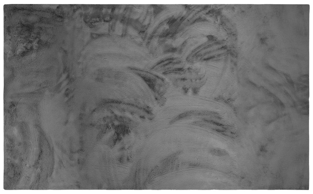 Tutumi Rabbit, hodvábny vysoký koberec 140x200 cm, tmavá šedá, SHG-08480