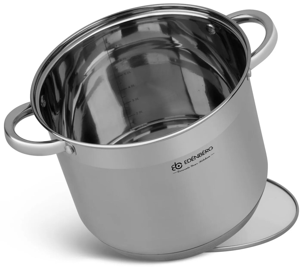 12 kusový set hrncov - striebro