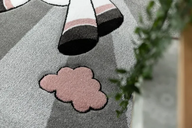 Koberec PETIT UNICORN JEDNOROŽEC sivý