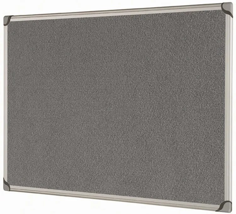 Bi-Office Textilná tabuľa, sivá, 1800 x 1200 mm