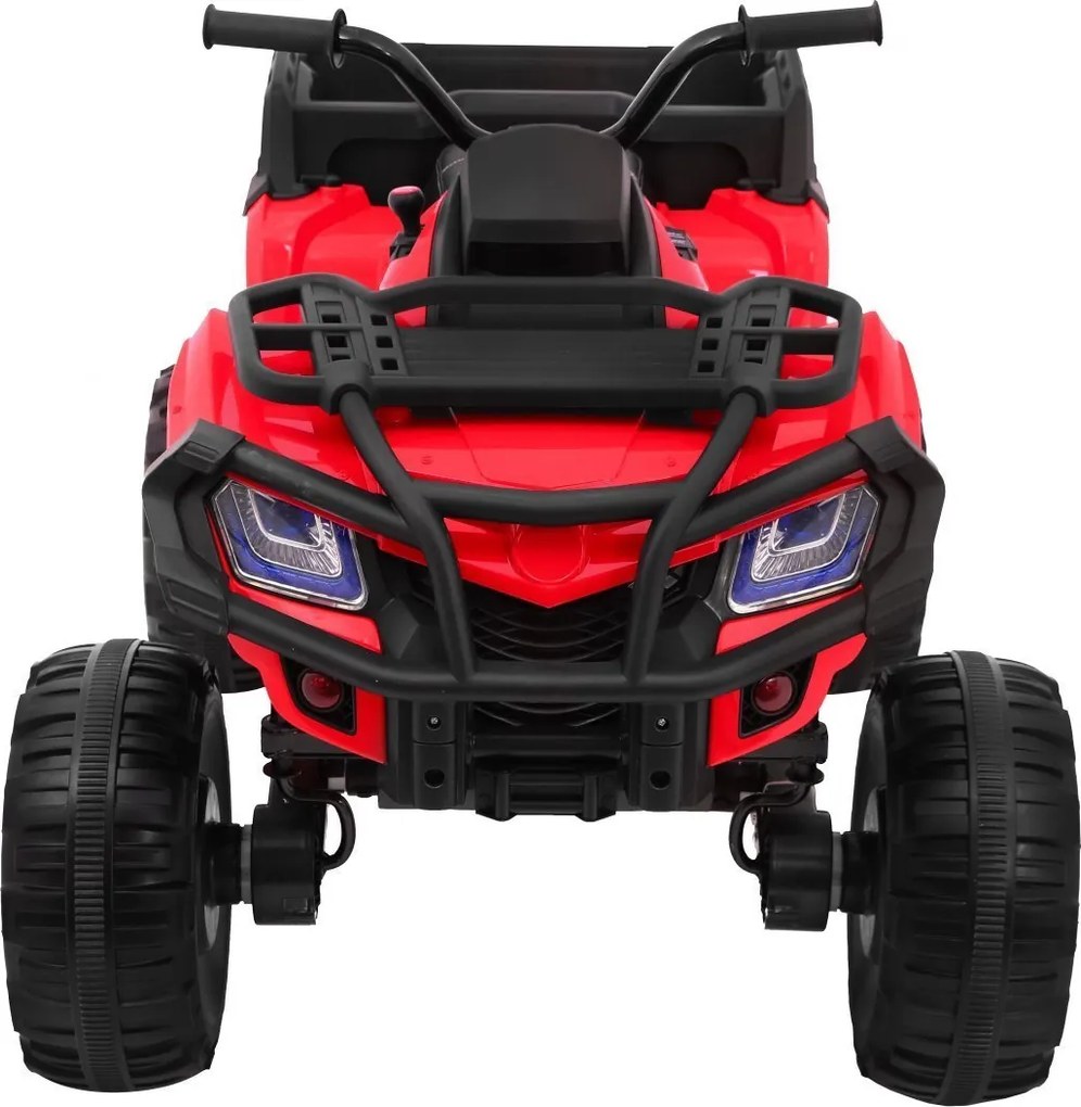 Ramiz Štvorkolka XL ATV 2,4 GHz na batérie pre deti Červená + diaľkové ovládanie + pohon 4x4 + nosič batožiny + pomalý štart + EVA + LED audio