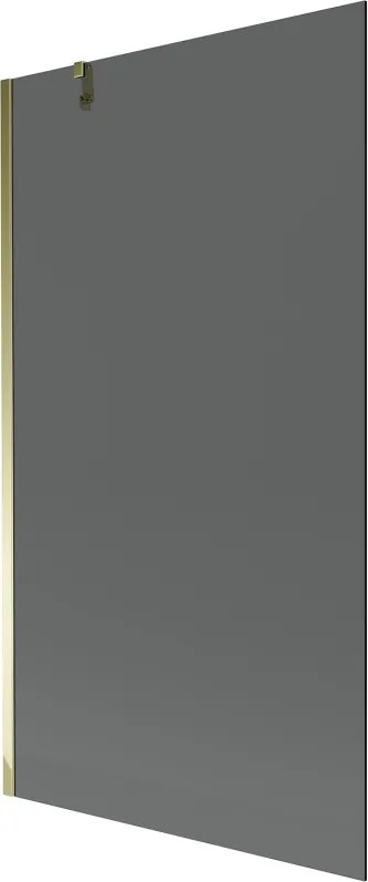 Mexen Next vaňová zástena jednokrídlová 100 x 150 cm, Grafitová čierna, Zlatá - 895-100-000-00-40-50
