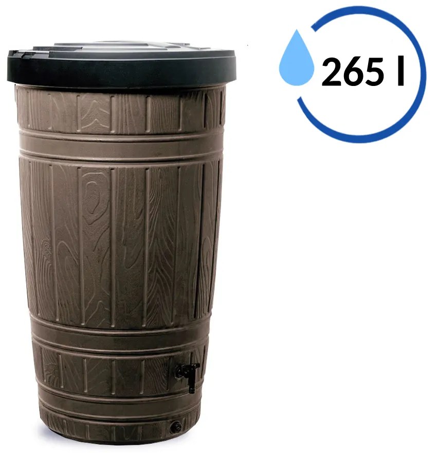 Sud na dažďovú vodu WOODCAN 265l hnedý