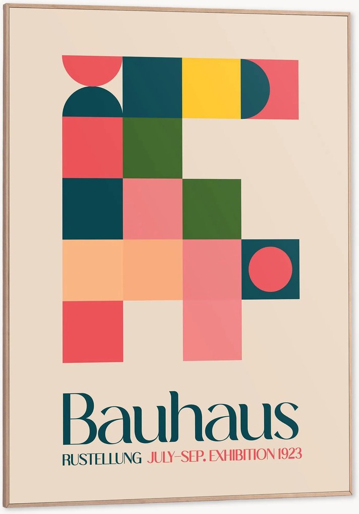 Nástenná dekorácia v ráme Bauhaus