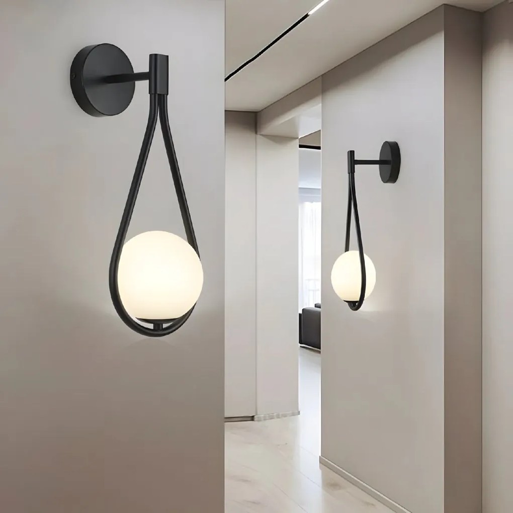 Toolight Toolight, nástenné svietidlo 1xE27, G093-1W, čierna-biela, OSW-09718