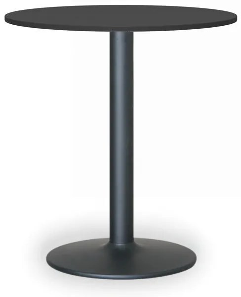 Konferenčný stolík FILIP II, priemer 80 cm, čierna podnož, grafit