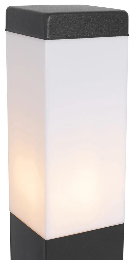 Vonkajšia lampa tmavosivá 80 cm so zásuvkou IP44 - Malios